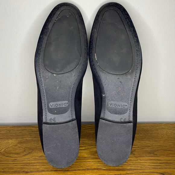 Vionic Womens Willa II Black Textured Slip On Comfy Orthoheel Loafer Shoes Sz 8 - Picture 6 of 7